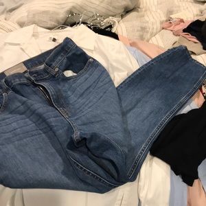 High-rise skinny jeans